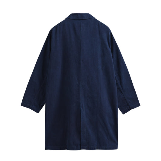 藍染 インディゴヘリンボーンコート【受注生産】