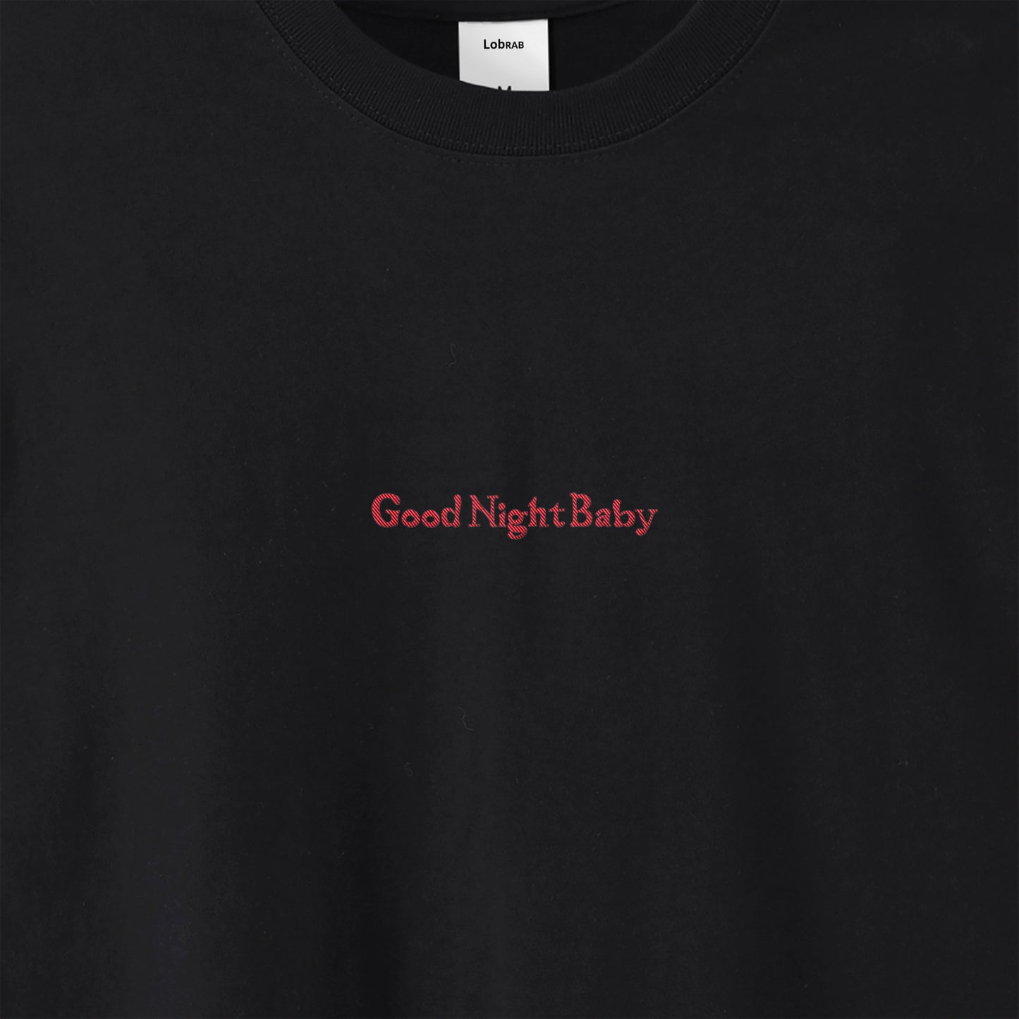 Good Night Baby ビッグシルエット ロングスリーブ フロント刺繍 【受注生産】 black image