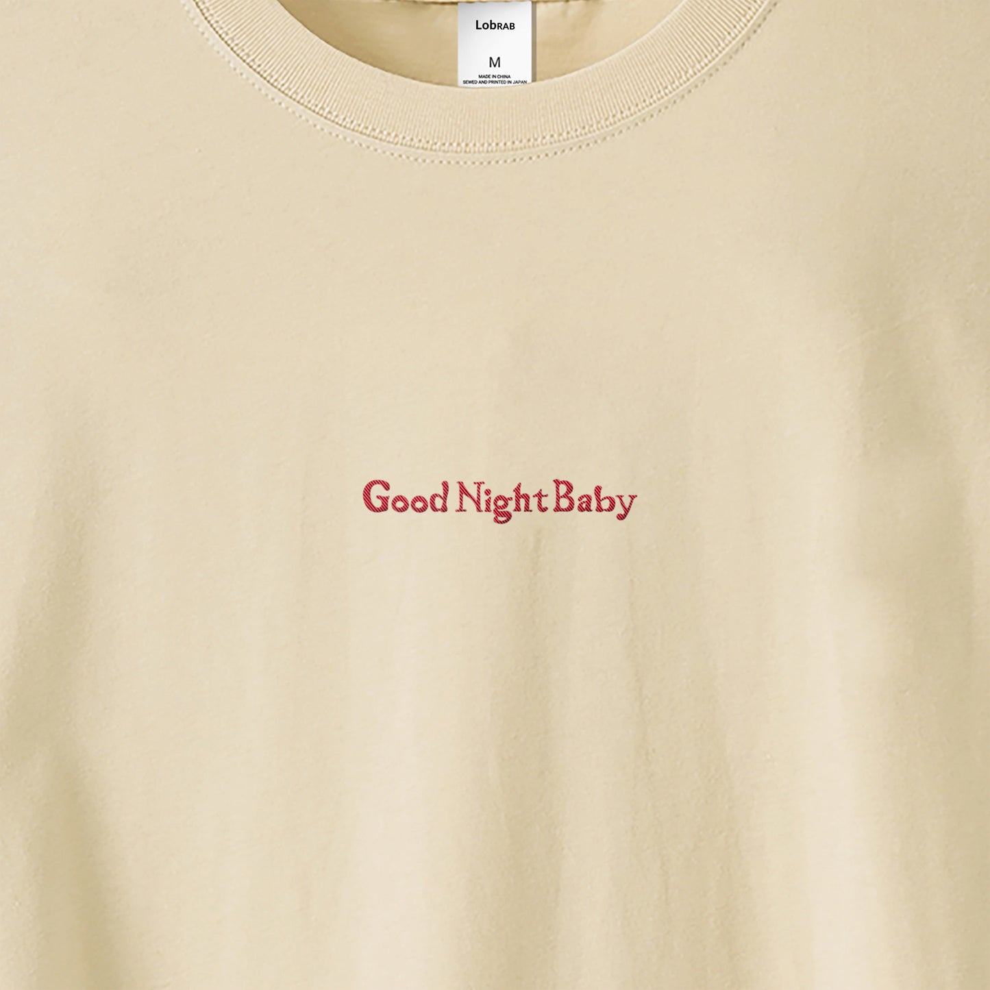 Good Night Baby ビッグシルエット ロングスリーブ フロント刺繍 【受注生産】 pastel-beige image