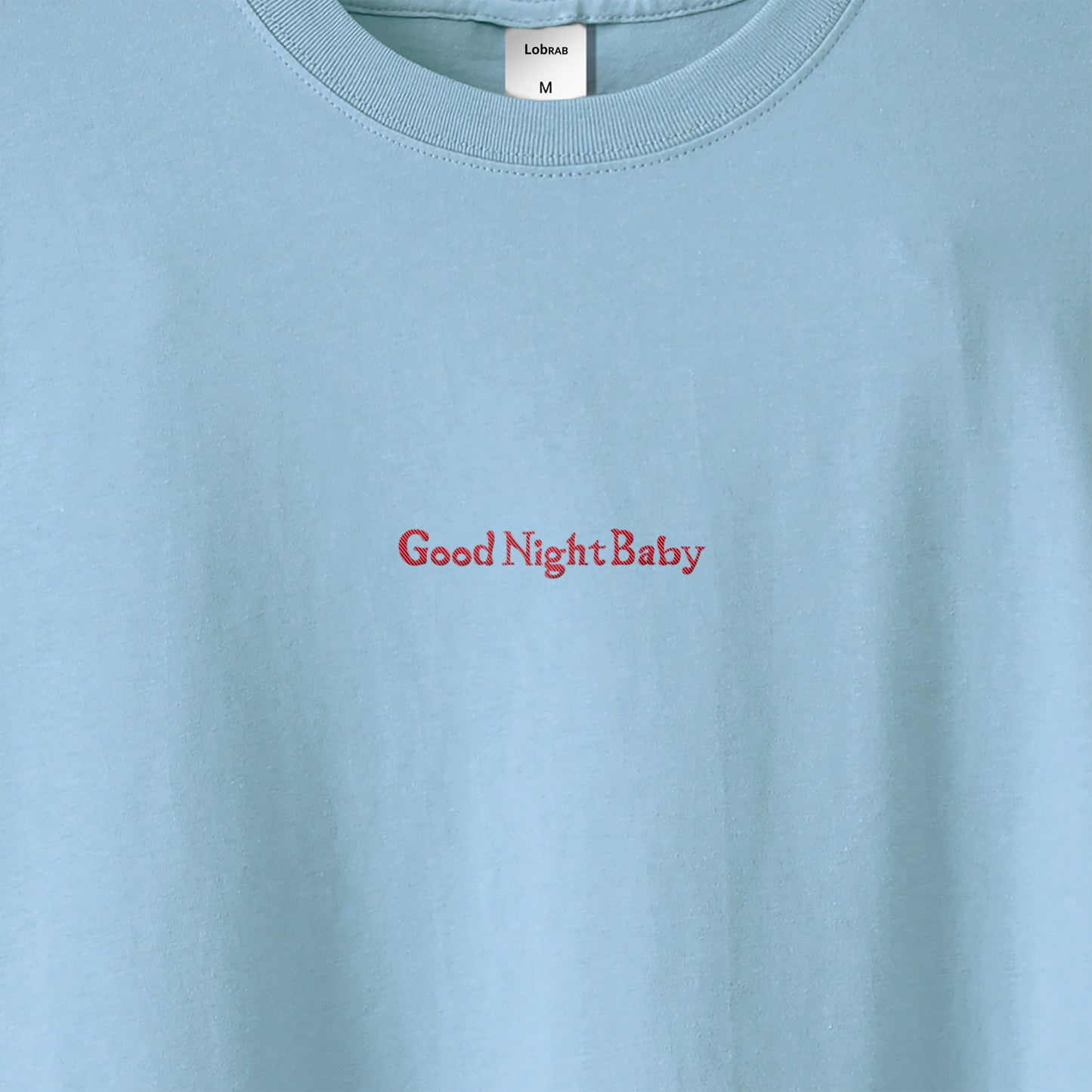 Good Night Baby ビッグシルエット ロングスリーブ フロント刺繍 【受注生産】 pastel-blue image