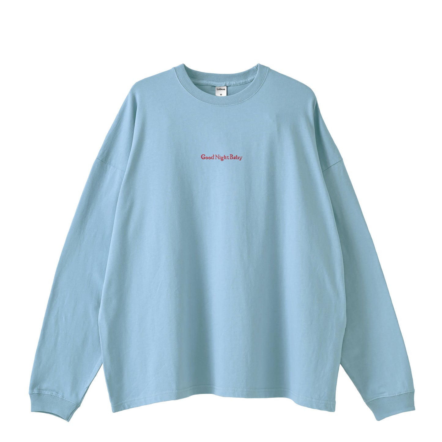 Good Night Baby ビッグシルエット ロングスリーブ フロント刺繍 【受注生産】 pastel-blue image