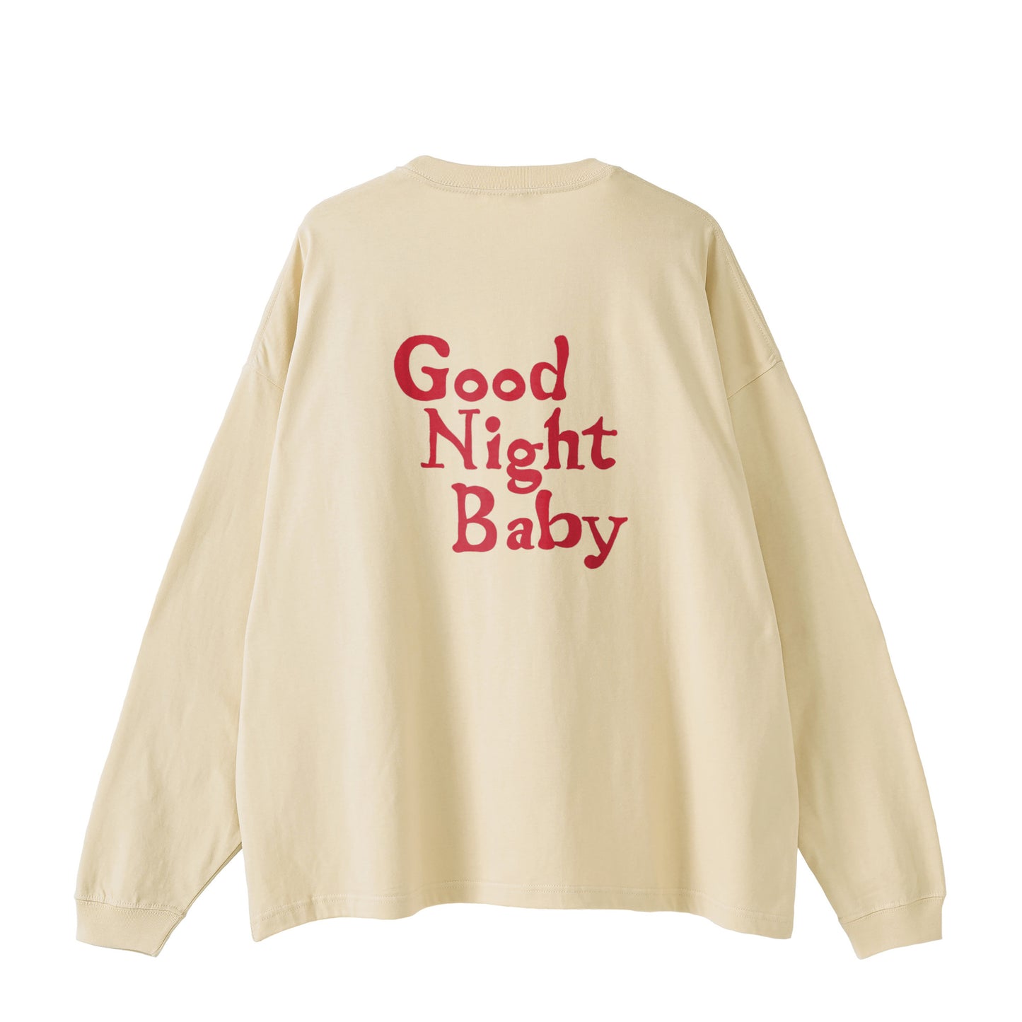 Good Night Baby ビッグシルエット ロングスリーブ バックプリント 【受注生産】 pastel-beige image