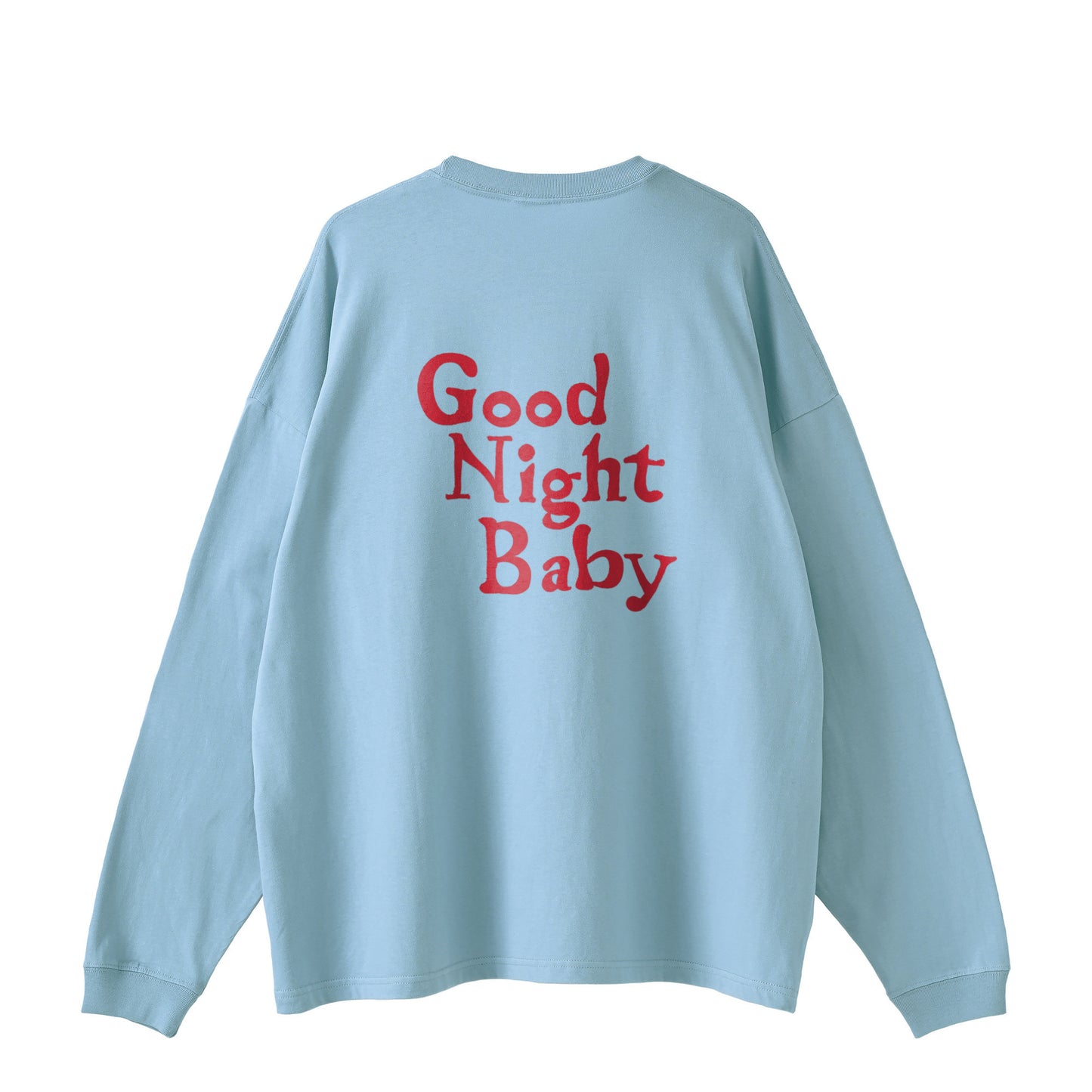 Good Night Baby ビッグシルエット ロングスリーブ バックプリント 【受注生産】 pastel-blue image