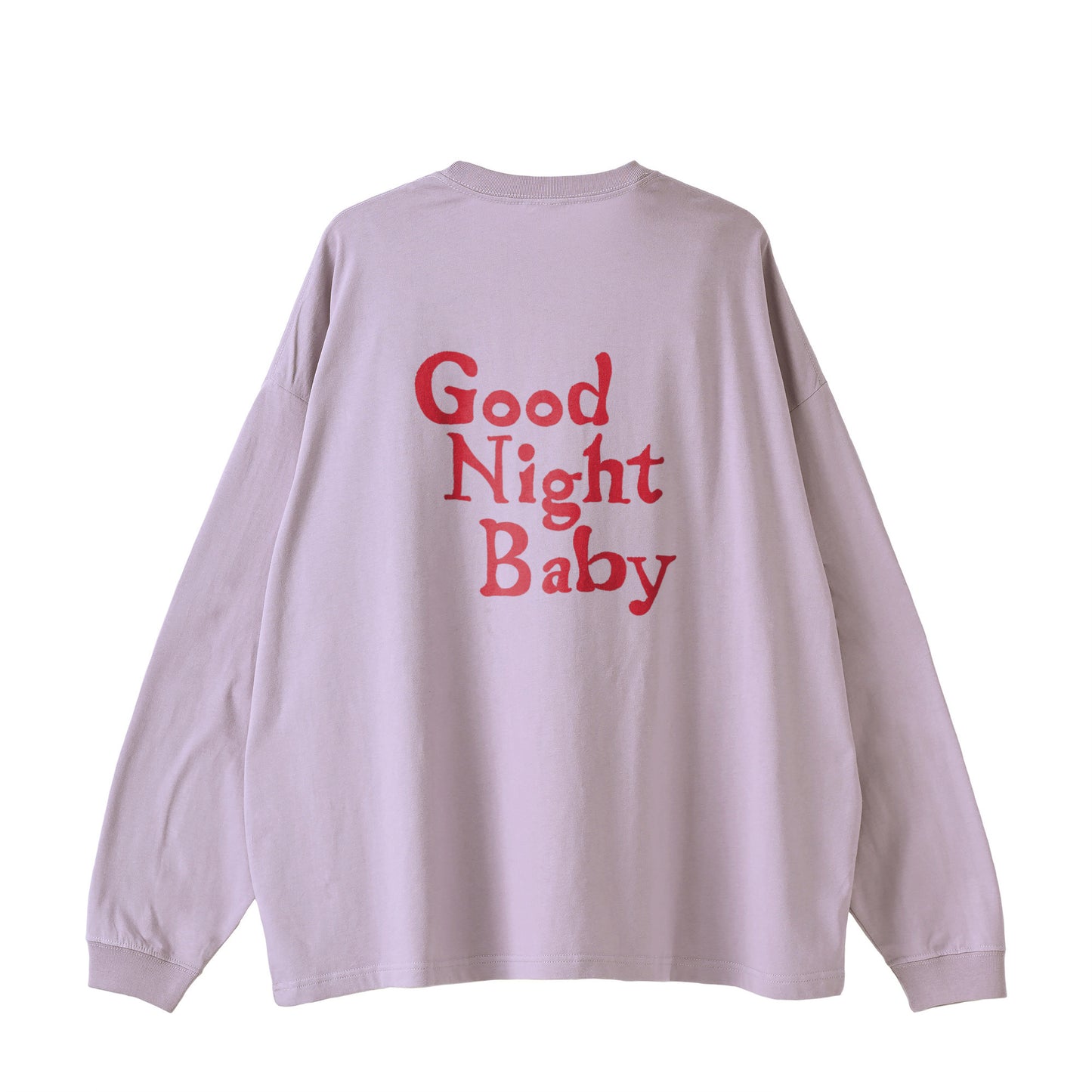 Good Night Baby ビッグシルエット ロングスリーブ バックプリント 【受注生産】 pastel-purple image