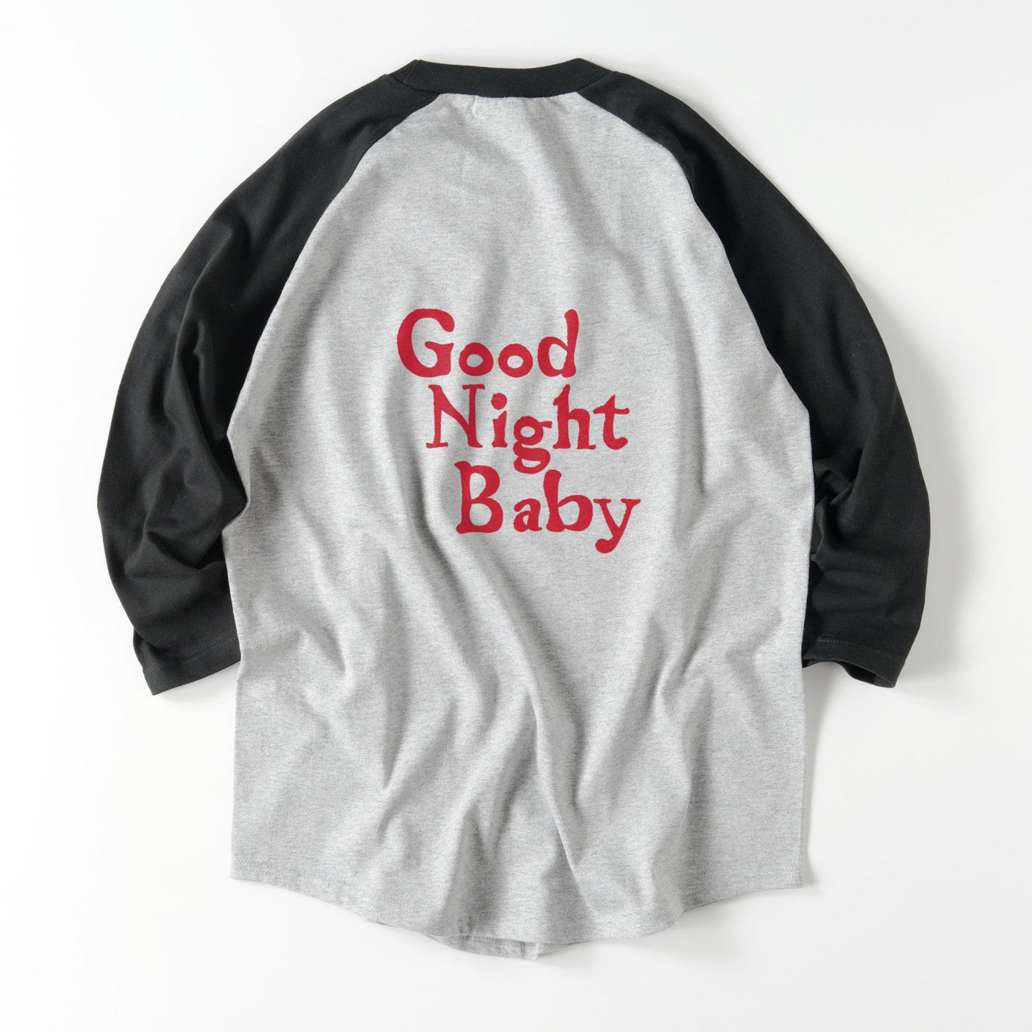 7分袖 ラグラン Tシャツ 3/4スリーブ Good Night Baby【受注生産】