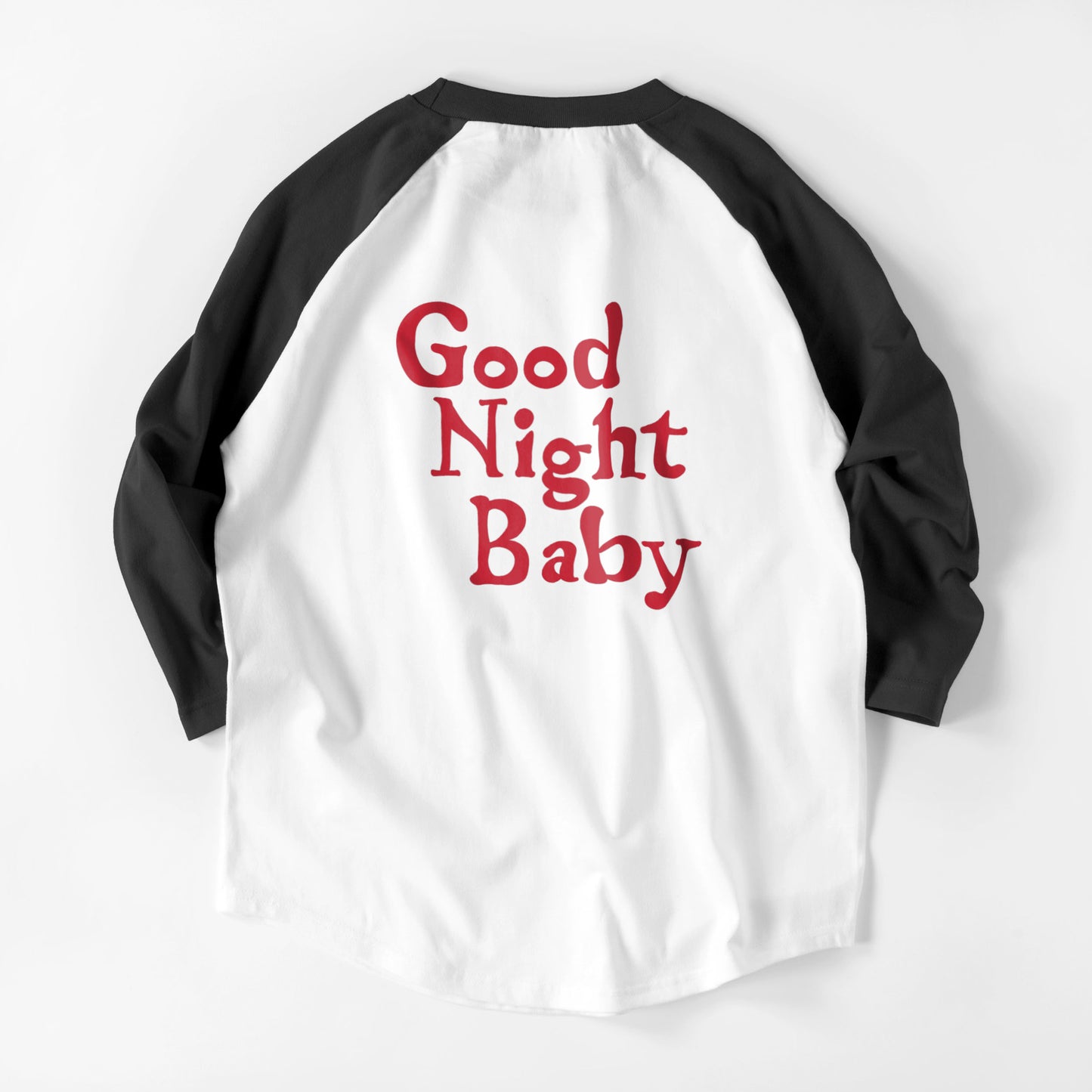 7分袖 ラグラン Tシャツ 3/4スリーブ Good Night Baby【受注生産】