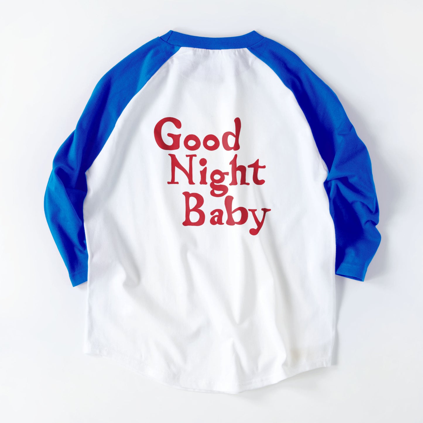 7分袖 ラグラン Tシャツ 3/4スリーブ Good Night Baby【受注生産】