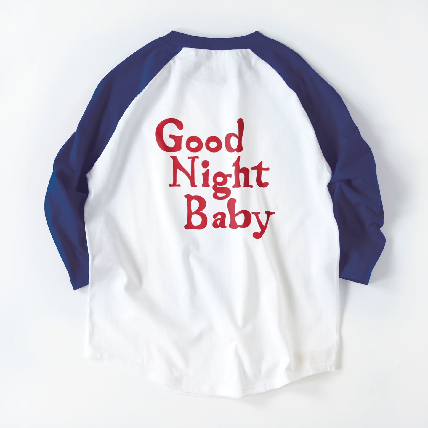 7分袖 ラグラン Tシャツ 3/4スリーブ Good Night Baby【受注生産】