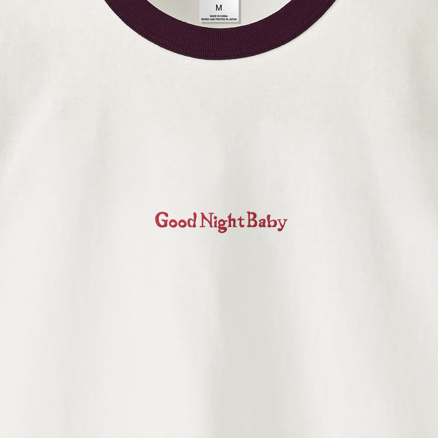 オープンエンド リンガー ダブルステッチ Tシャツ Good Night Baby【受注生産】