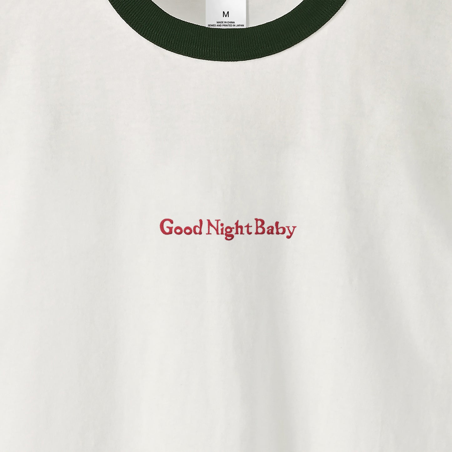 オープンエンド リンガー ダブルステッチ Tシャツ Good Night Baby【受注生産】