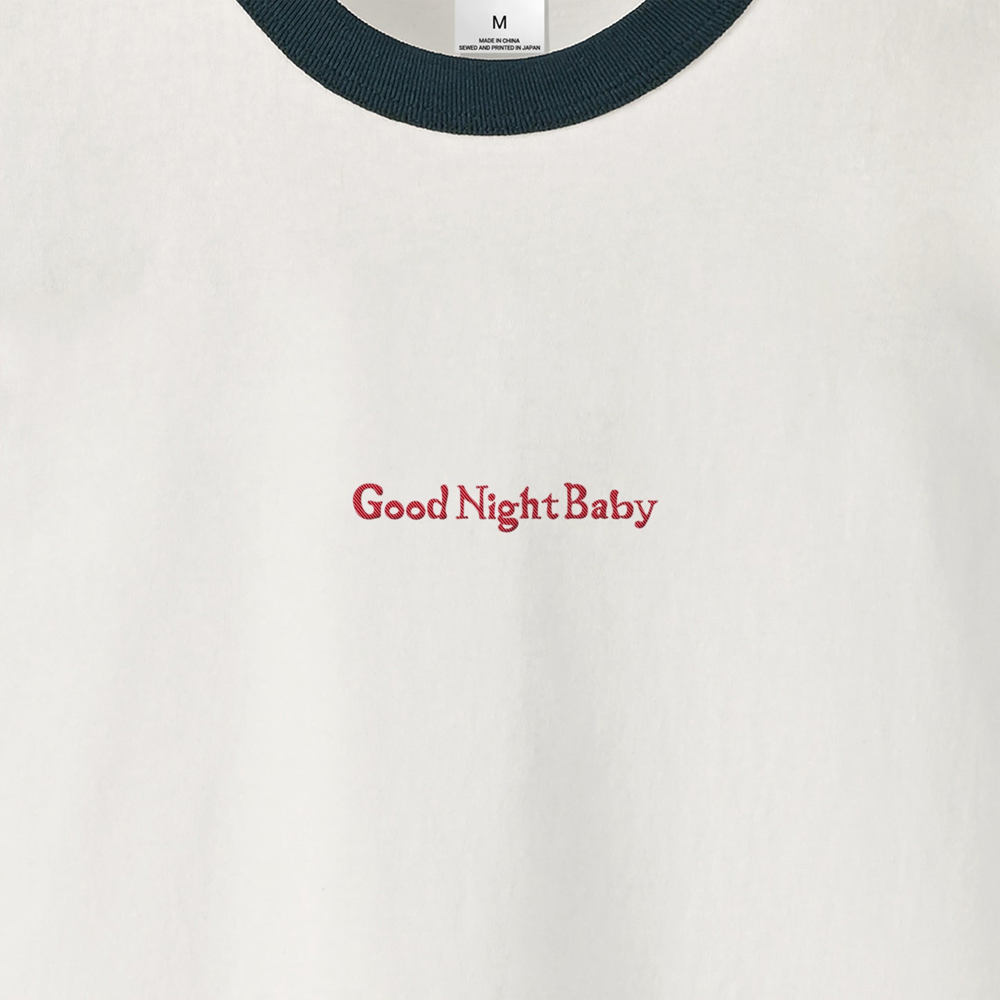 オープンエンド リンガー ダブルステッチ Tシャツ Good Night Baby【受注生産】