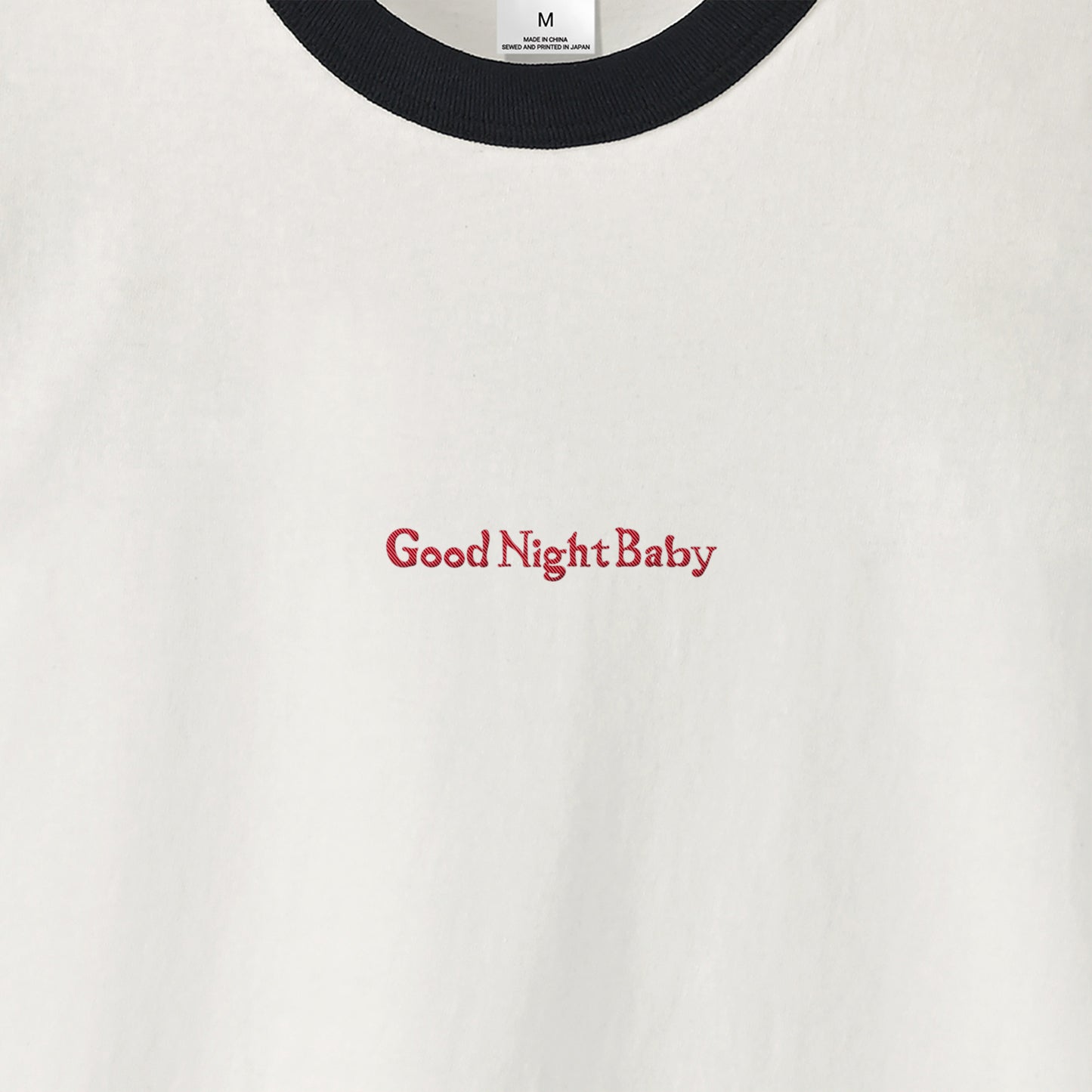 オープンエンド リンガー ダブルステッチ Tシャツ Good Night Baby【受注生産】
