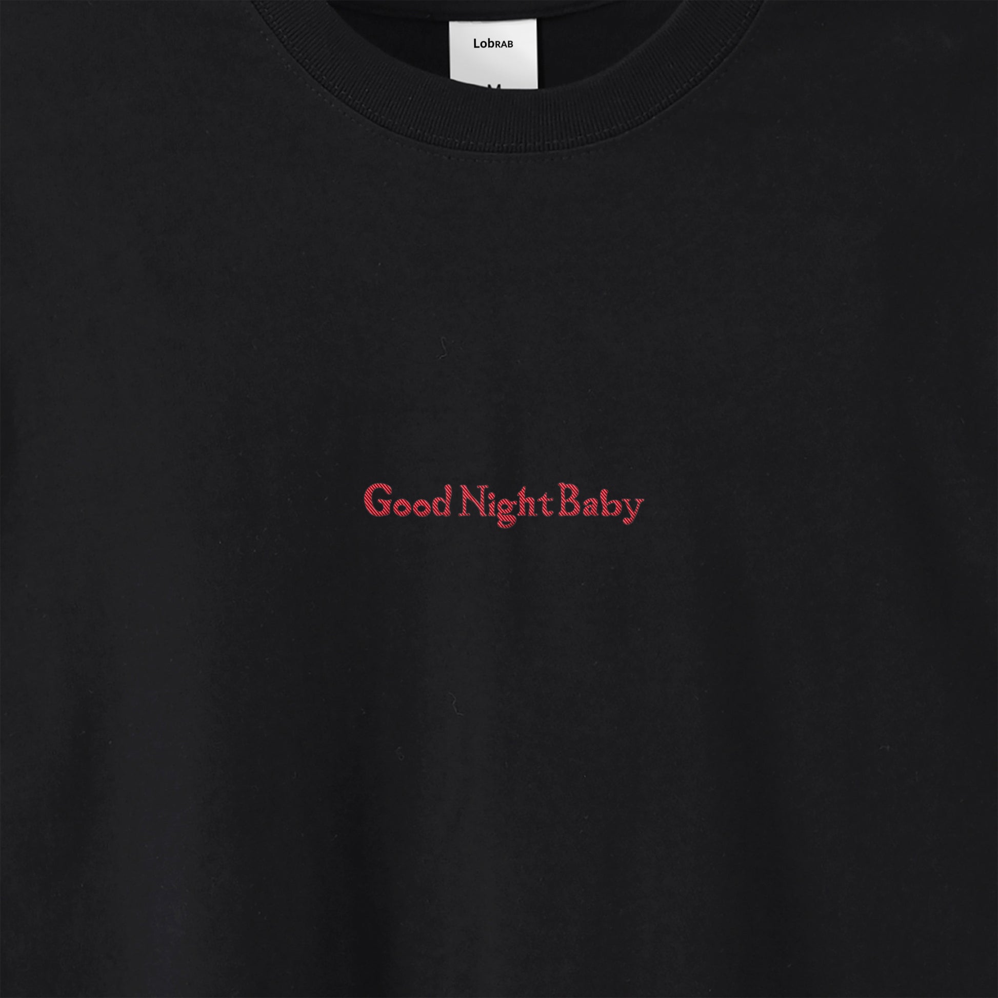 Good Night Baby ビッグシルエット ロングスリーブ フロント刺繍 【受注生産】 black image