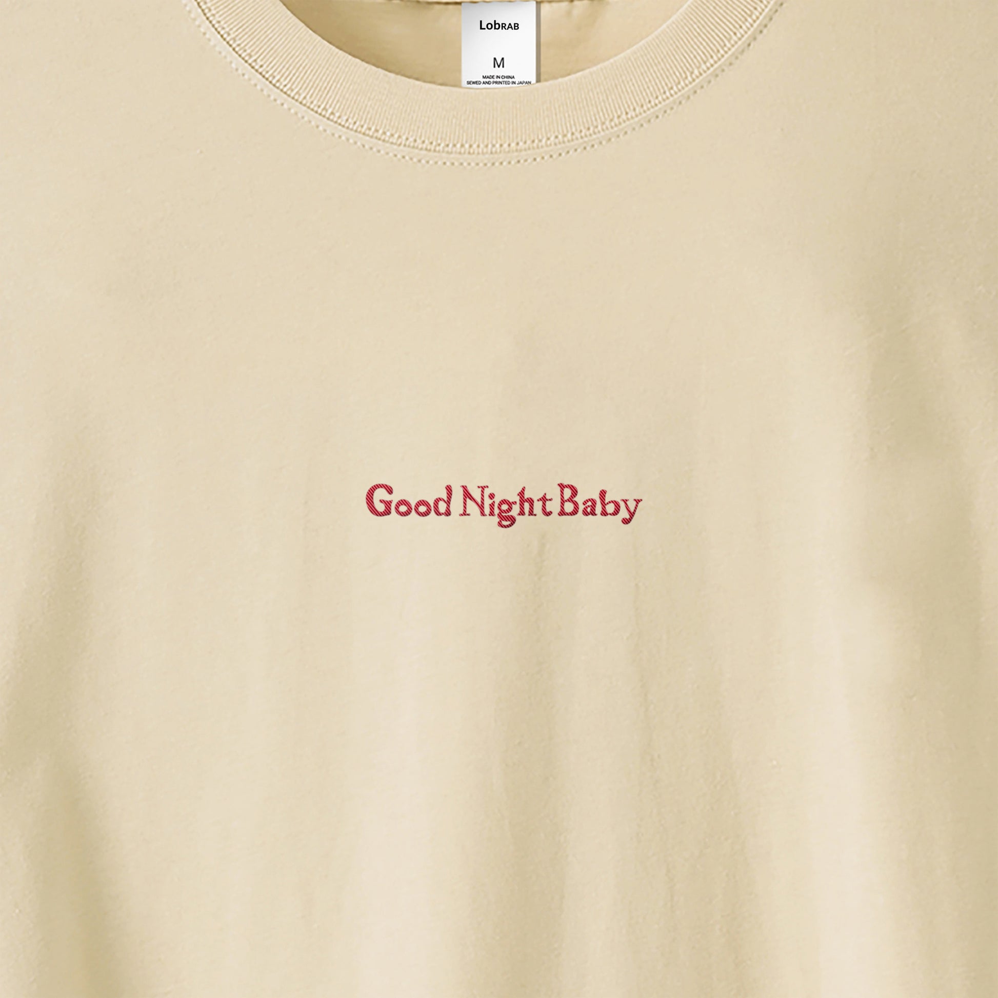 Good Night Baby ビッグシルエット ロングスリーブ フロント刺繍 【受注生産】 pastel-beige image