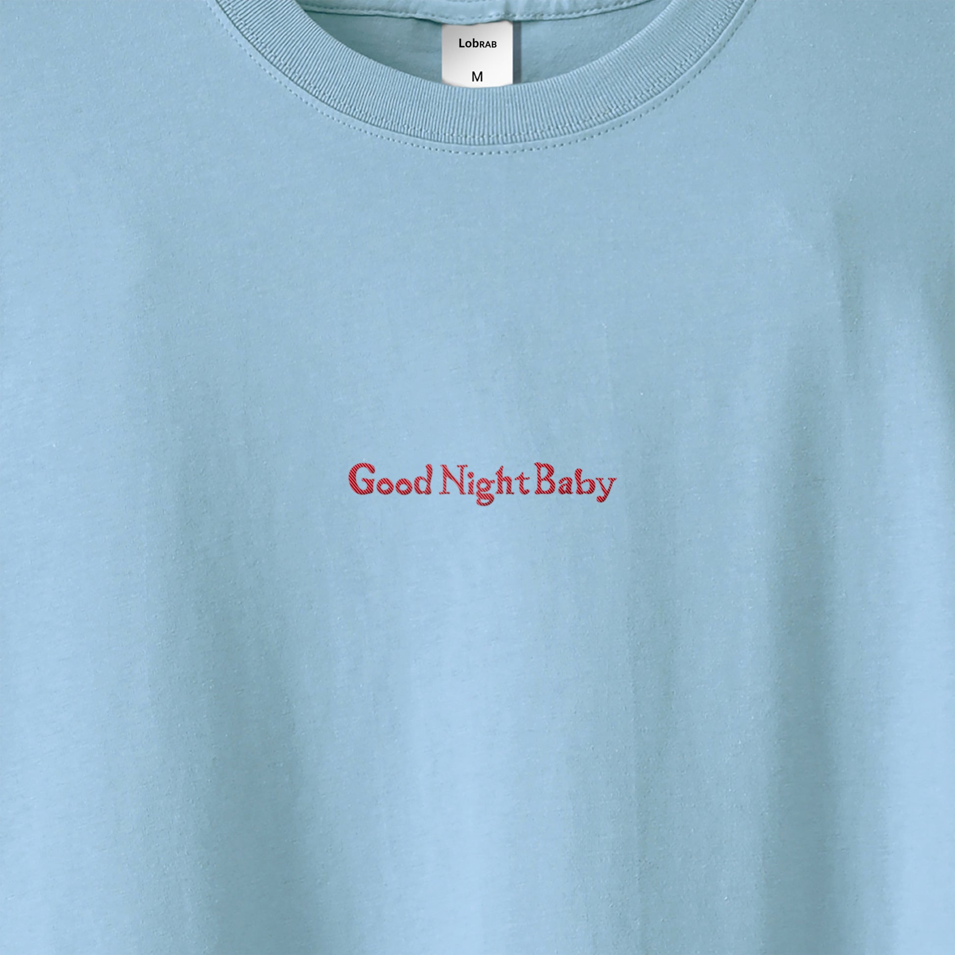 Good Night Baby ビッグシルエット ロングスリーブ フロント刺繍 【受注生産】 pastel-blue image