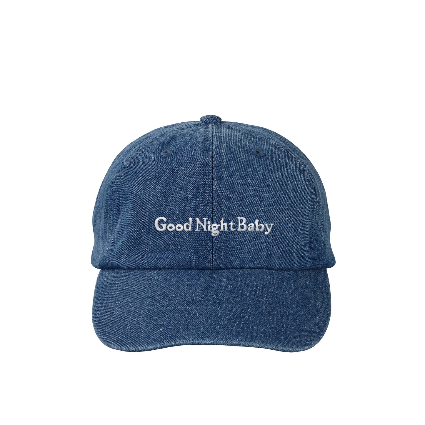 デニム 6パネル キャップ Good Night Baby【受注生産】 blue image